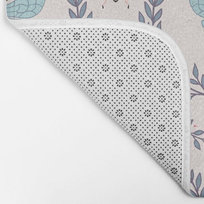 Queen Bee - Coral Pink Bath Mat Gallery Image 2