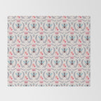 Queen Bee - Coral Pink Throw Blanket Gallery Image 2