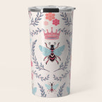 Queen Bee - Coral Pink Travel Mug Gallery Image 1