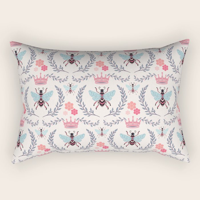 Queen Bee - Coral Pink Rectangular Pillow Gallery Image 2