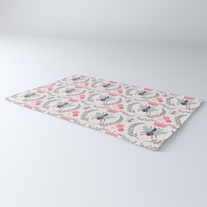 Queen Bee - Coral Pink Rug Gallery Image 3