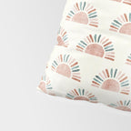 block print suns - jade and dusty rose Pillow Sham Gallery Image 4
