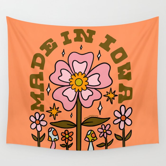 Made In Iowa Wall Tapestry Gallery Image 1