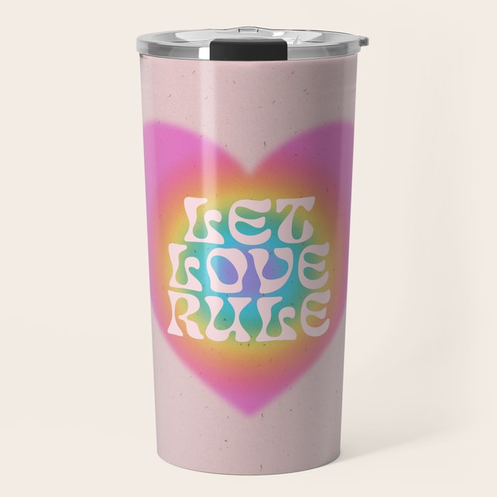Let Love Rule Travel Mug Gallery Image 1