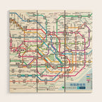 Tokyo Subway Map Wood Wall Art Gallery Image 1