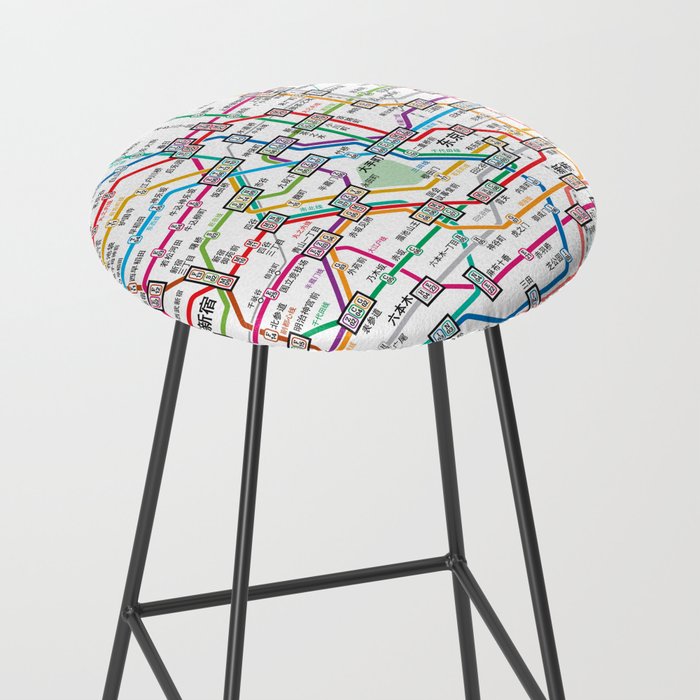 Tokyo Subway Map Stool Gallery Image 2