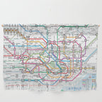 Tokyo Subway Map Wall Hanging Gallery Image 1