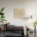 Tokyo Subway Map Wood Wall Art Gallery Image 2