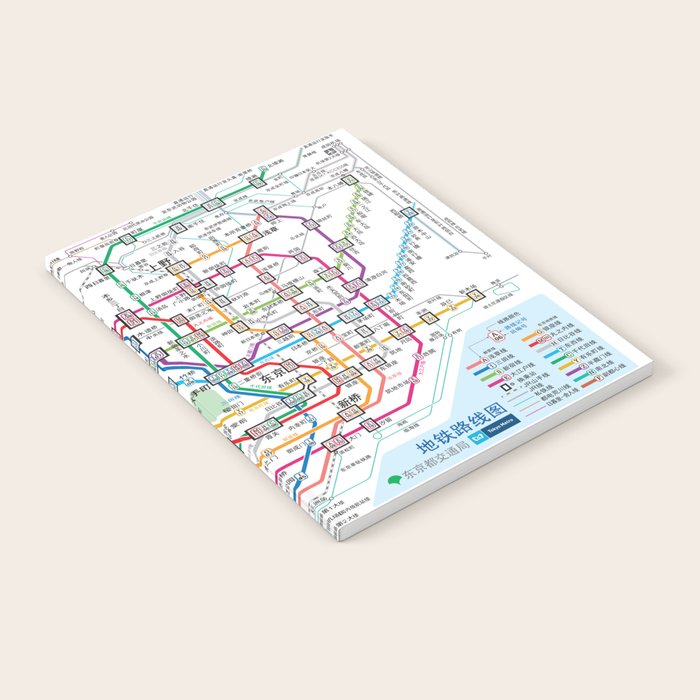 Tokyo Subway Map Notebook Gallery Image 2