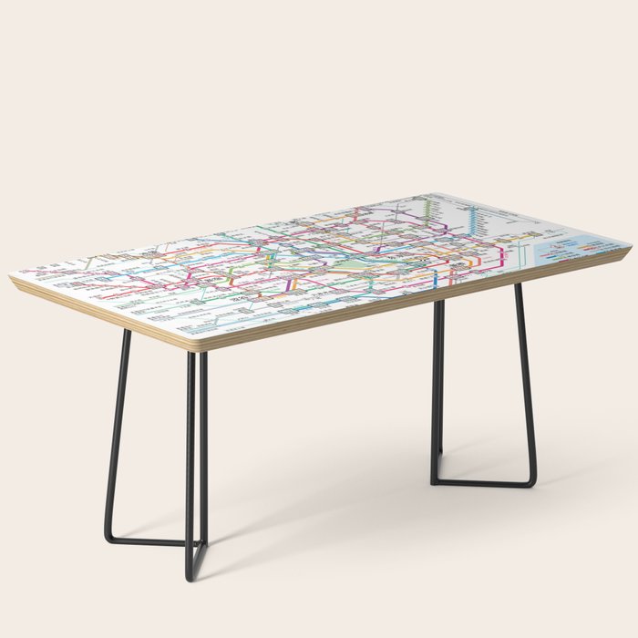 Tokyo Subway Map Coffee Table Gallery Image 1