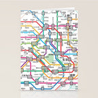 Tokyo Subway Map Stationery Card Gallery Image 2