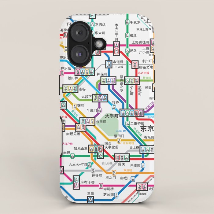 Tokyo Subway Map iPhone Case Gallery Image 1