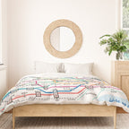Tokyo Subway Map Duvet Cover Gallery Image 3