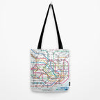 Tokyo Subway Map Tote Bag Gallery Image 2