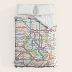 Tokyo Subway Map Duvet Cover Gallery Image 6