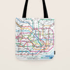 Tokyo Subway Map Tote Bag Gallery Image 1