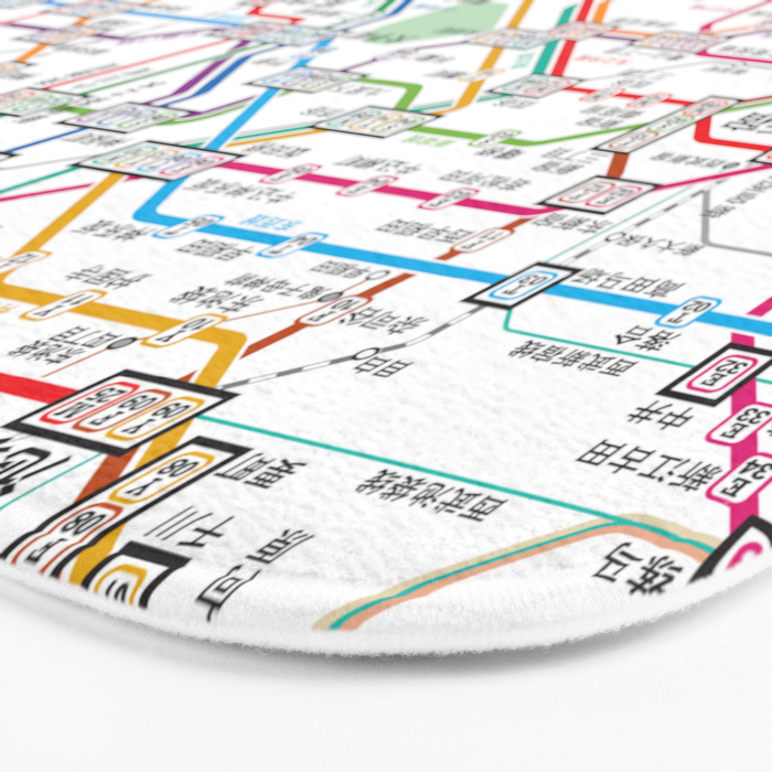 Tokyo Subway Map Bath Mat Gallery Image 3