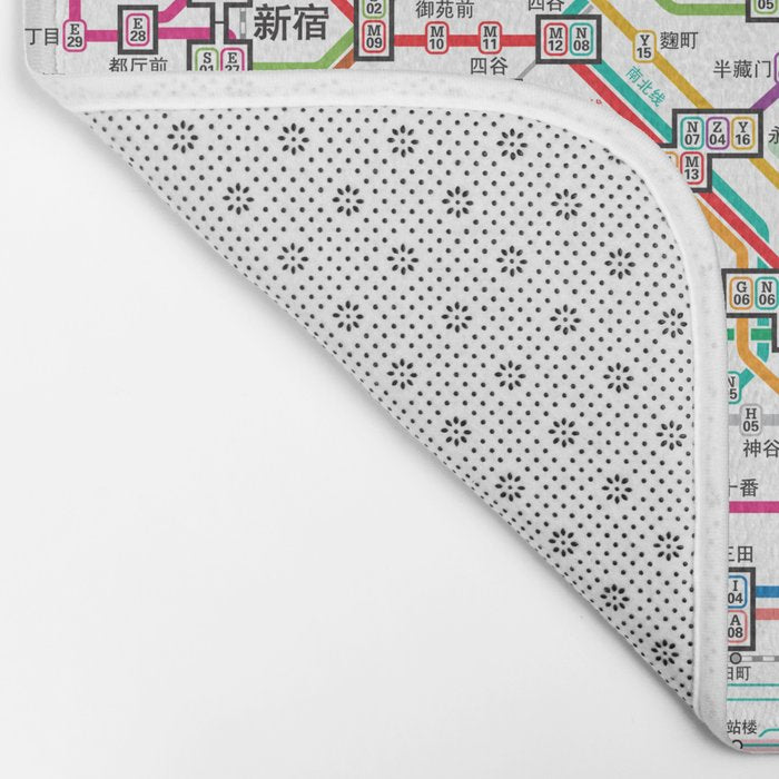 Tokyo Subway Map Bath Mat Gallery Image 2