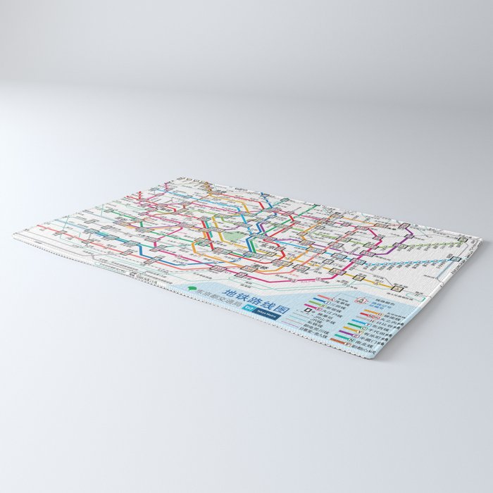 Tokyo Subway Map Rug Gallery Image 3