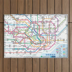 Tokyo Subway Map Outdoor Rug Gallery Image 1
