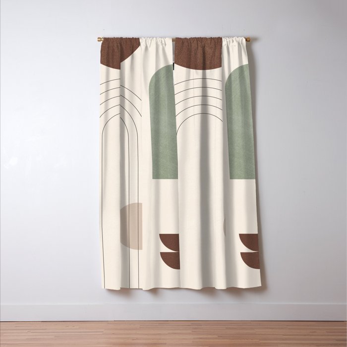 Minimal Geometric Shapes 180 Window Curtain Gallery Image 3