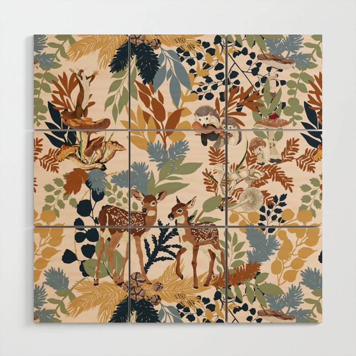 Colorful Forest Animals A Wood Wall Art Gallery Image 1