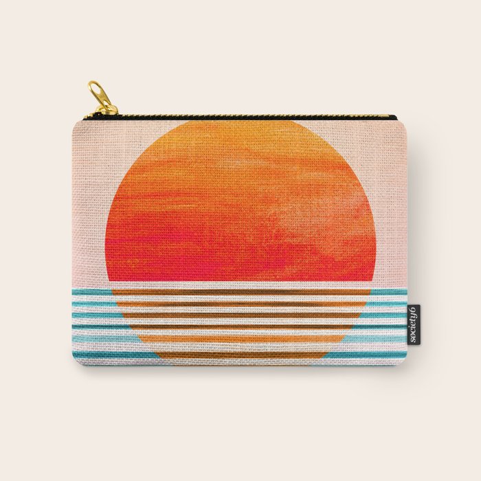 Minimalist Sunset 2 in Orange and Blue Carry All Pouch Gallery Image 1