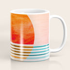 Minimalist Sunset 2 in Orange and Blue Coffee Mug Gallery Image 1