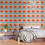 Minimalist Sunset 2 in Orange and Blue Wallpaper Gallery Image 3