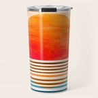 Minimalist Sunset 2 in Orange and Blue Travel Mug Gallery Image 1