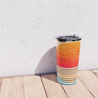Minimalist Sunset 2 in Orange and Blue Travel Mug Gallery Image 4