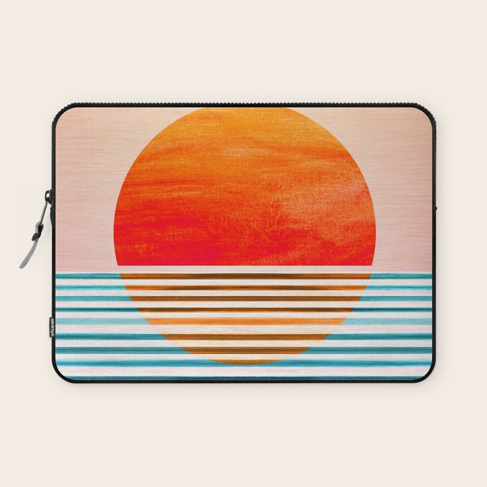 Minimalist Sunset 2 in Orange and Blue Laptop Sleeve Gallery Image 1