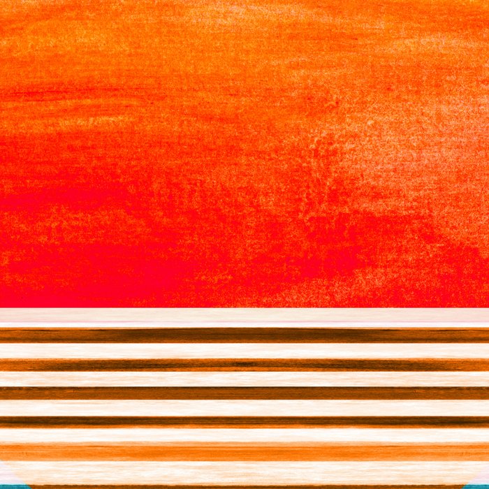 Minimalist Sunset 2 in Orange and Blue Coffee Mug Gallery Image 2