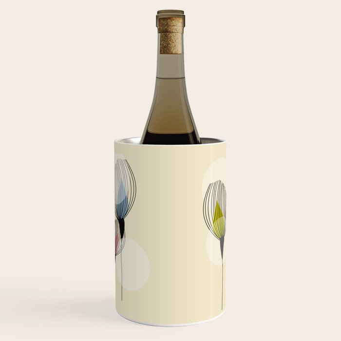 Retro Minimal Flowers Wine Chiller Gallery Image 1