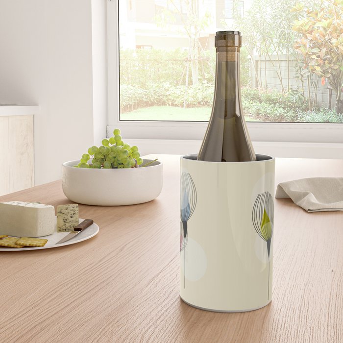 Retro Minimal Flowers Wine Chiller Gallery Image 4
