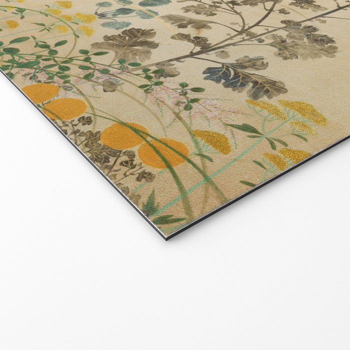 Japanese Edo Period Flowering Plants in Autumn - Ogata Korin Welcome Mat Gallery Image 2