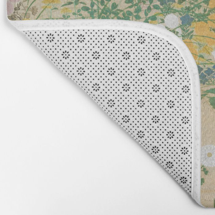 Japanese Edo Period Flowering Plants in Autumn - Ogata Korin Bath Mat Gallery Image 2