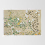 Japanese Edo Period Flowering Plants in Autumn - Ogata Korin Rug Gallery Image 2