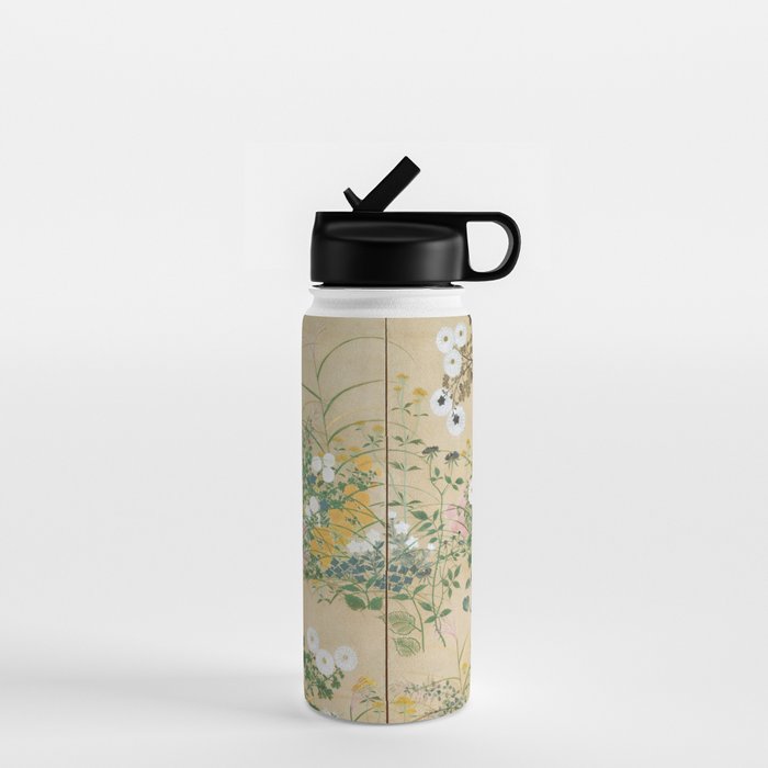 Japanese Edo Period Flowering Plants in Autumn - Ogata Korin Water Bottle Gallery Image 1