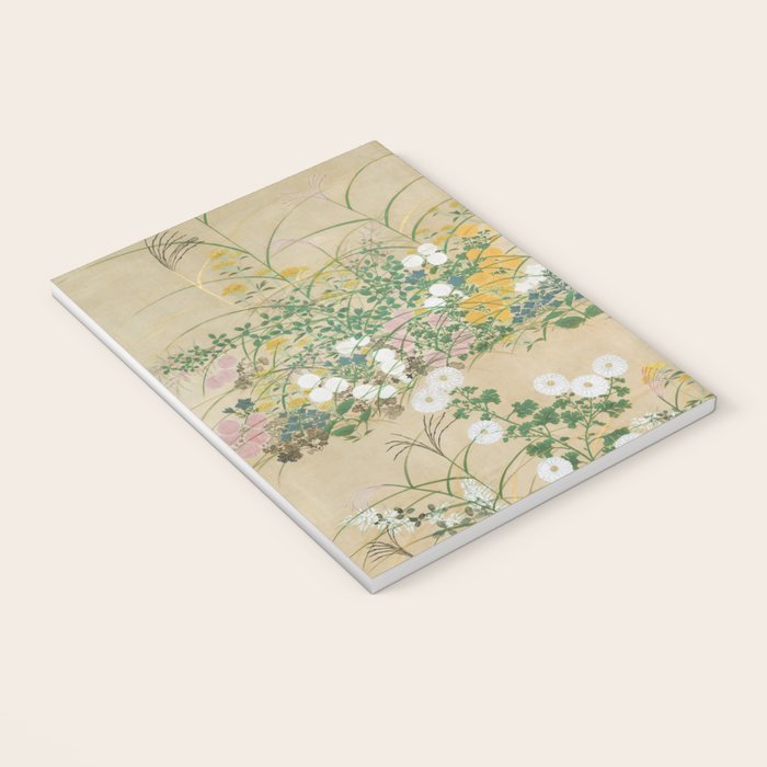 Japanese Edo Period Flowering Plants in Autumn - Ogata Korin Notebook Gallery Image 3