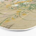 Japanese Edo Period Flowering Plants in Autumn - Ogata Korin Bath Mat Gallery Image 3