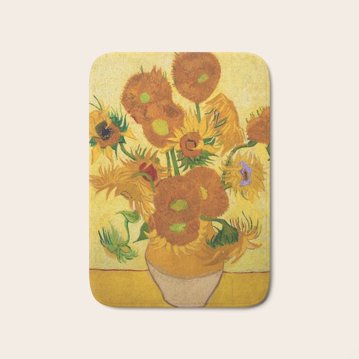 Sunflowers by Van Gogh Bath Mat Gallery Image 1