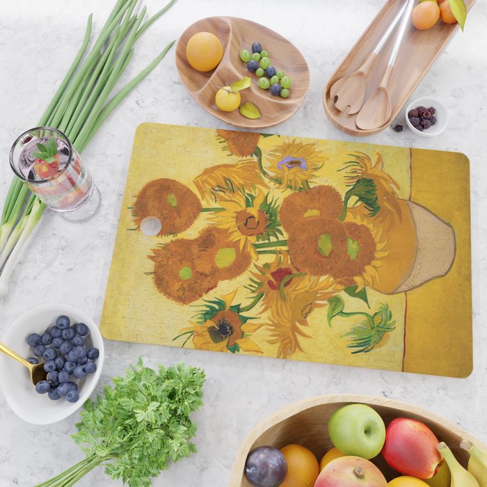 Sunflowers by Van Gogh Cutting Board Gallery Image 2