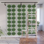 Green Leaves - Vintage Midcentury Modern Botanical Pattern Wall Mural Gallery Image 1