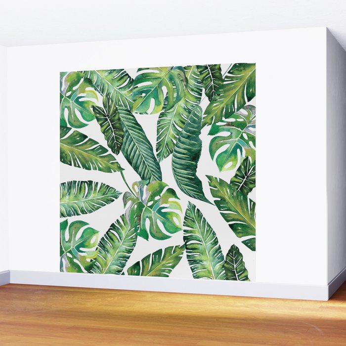 Jungle Leaves, Banana, Monstera #society6 Wall Mural Gallery Image 2