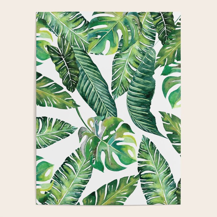 Jungle Leaves, Banana, Monstera #society6 Poster Gallery Image 4