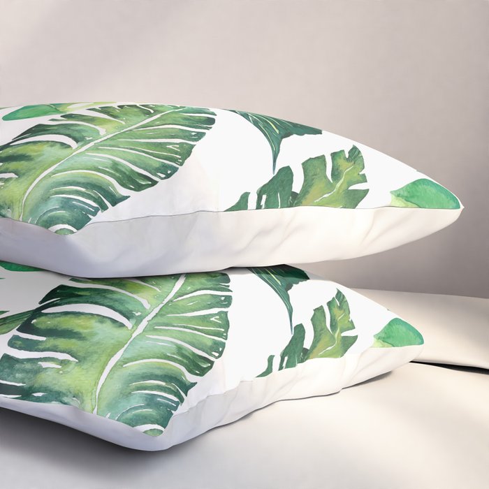 Jungle Leaves, Banana, Monstera #society6 Pillow Sham Gallery Image 3