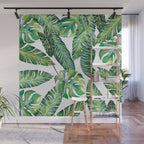 Jungle Leaves, Banana, Monstera #society6 Wall Mural Gallery Image 1