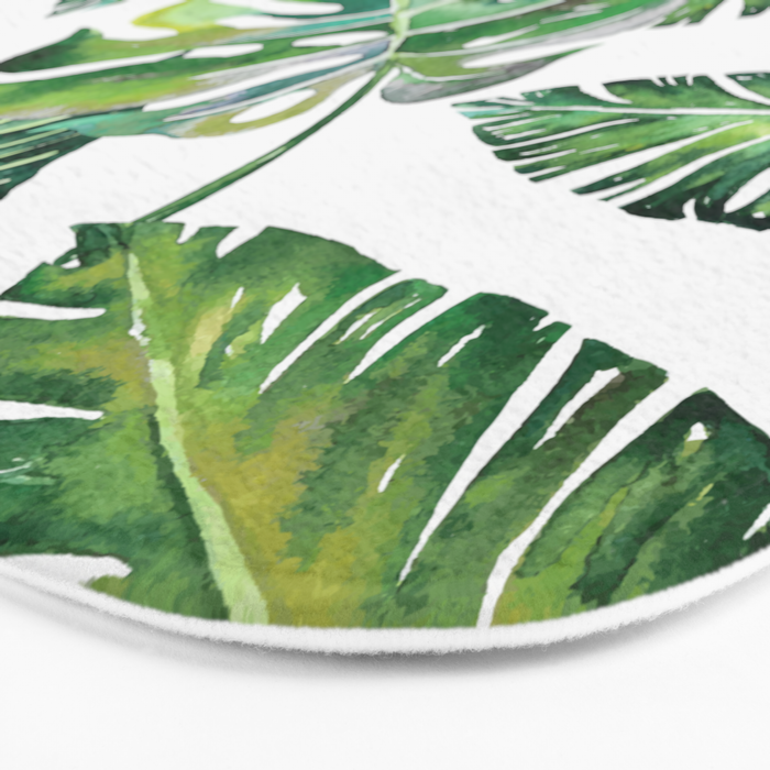 Jungle Leaves, Banana, Monstera #society6 Bath Mat Gallery Image 3