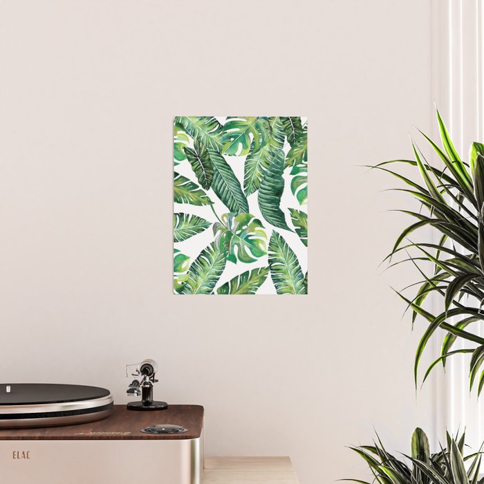 Jungle Leaves, Banana, Monstera #society6 Poster Gallery Image 2
